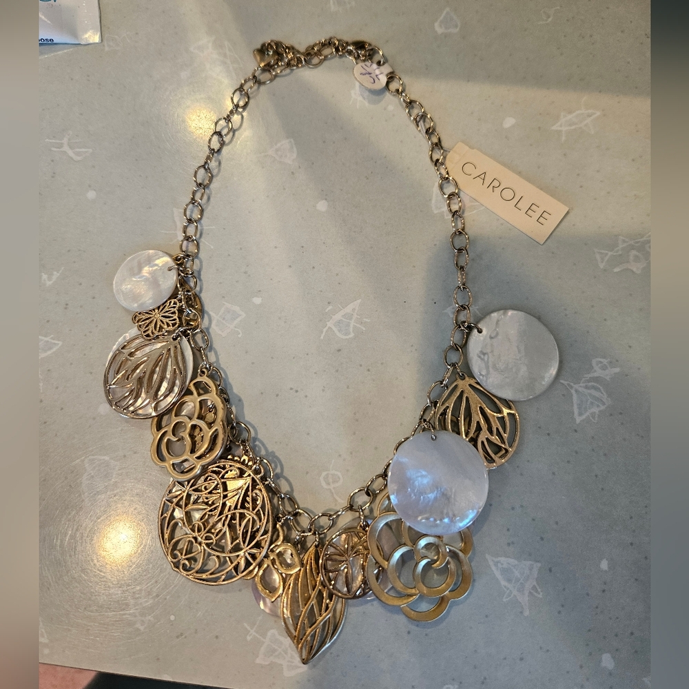 Carolee Gold and Silver Charm Necklace